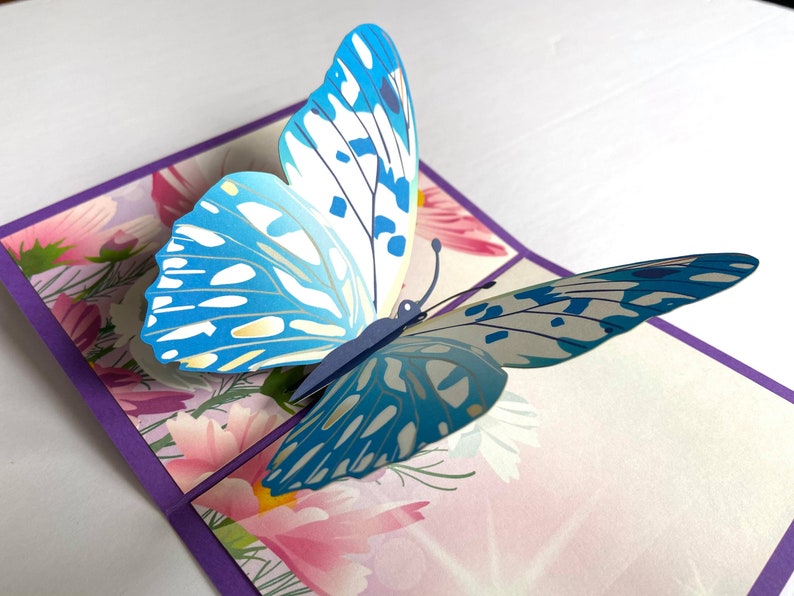 COMBINE Quilling & Pop Up card- Butterfly, Art paper, Greeting Card, Quilling Card, Craft cards, Handmade card.