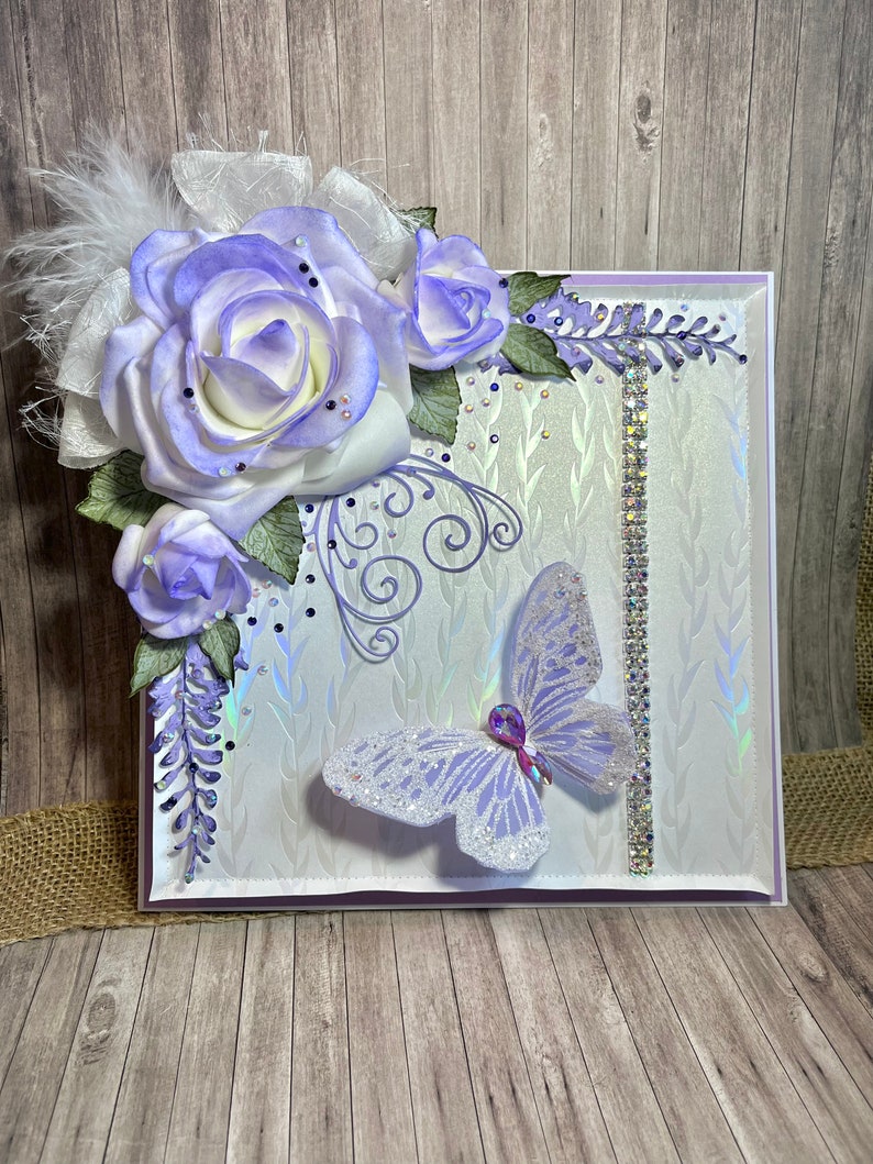 Handmade butterfly card, luxury personalised boxed card suitable for all occasions