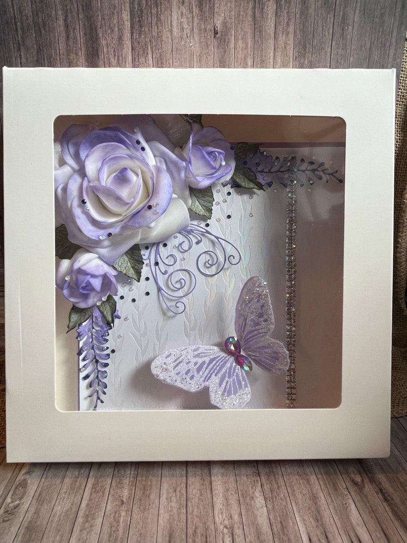 Handmade butterfly card, luxury personalised boxed card suitable for all occasions